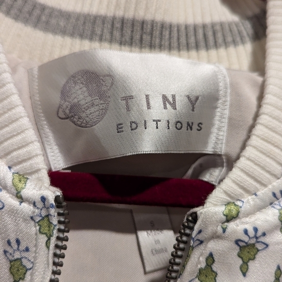 Anthropologie TINY Editions Bomber Jacket Off  White S - Picture 13 of 16